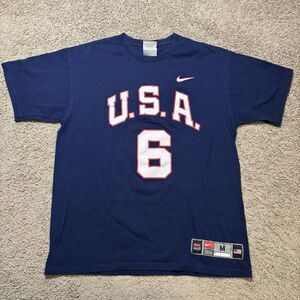 Nike Team USA Basketball Lebron James Jersey T-Shirt Mens M Vintage Navy Blue